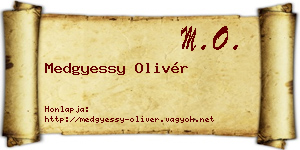 Medgyessy Olivér névjegykártya