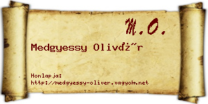 Medgyessy Olivér névjegykártya