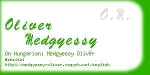 oliver medgyessy business card